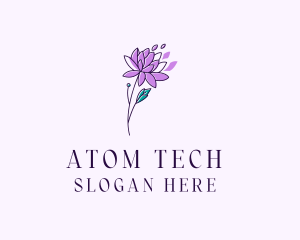 Floral Dahlia Flower logo design