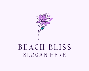 Floral Dahlia Flower logo design