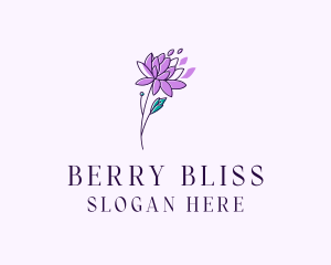 Floral Dahlia Flower logo design