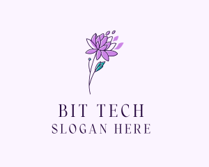 Floral Dahlia Flower logo design