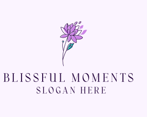Floral Dahlia Flower logo design