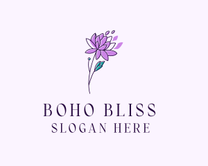 Floral Dahlia Flower logo design