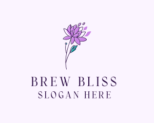 Floral Dahlia Flower logo design