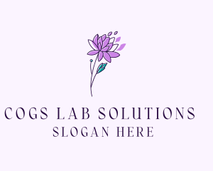 Floral Dahlia Flower logo design