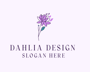 Floral Dahlia Flower logo
