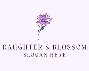 Floral Dahlia Flower logo design