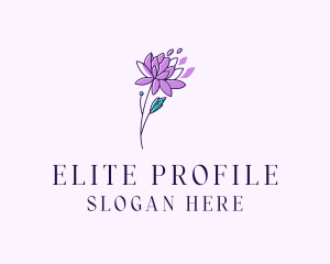 Floral Dahlia Flower logo design