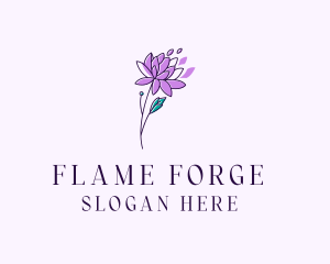 Floral Dahlia Flower logo design