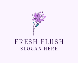 Floral Dahlia Flower logo design