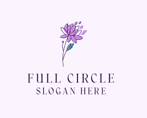 Floral Dahlia Flower logo design