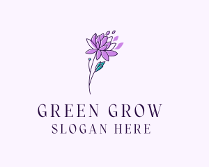 Floral Dahlia Flower logo design