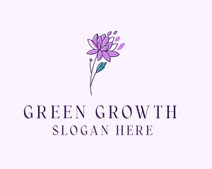 Floral Dahlia Flower logo design