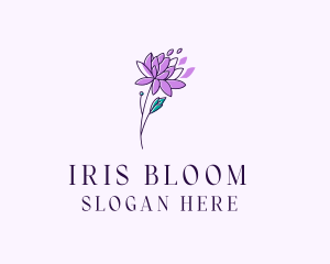 Floral Dahlia Flower logo design