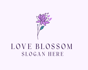 Floral Dahlia Flower logo design