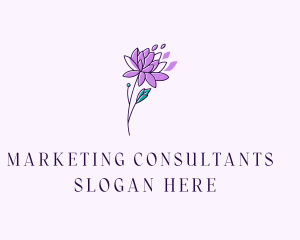 Floral Dahlia Flower logo design