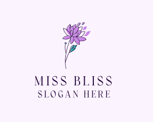 Floral Dahlia Flower logo design