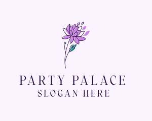 Floral Dahlia Flower logo design