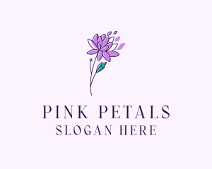 Floral Dahlia Flower logo design