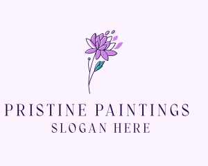 Floral Dahlia Flower logo design