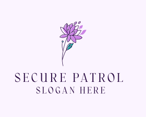 Floral Dahlia Flower logo design