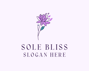 Floral Dahlia Flower logo design