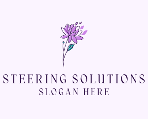 Floral Dahlia Flower logo design