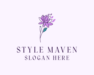 Floral Dahlia Flower logo design