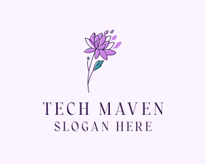 Floral Dahlia Flower logo design