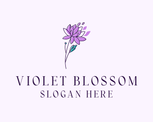 Floral Dahlia Flower logo design