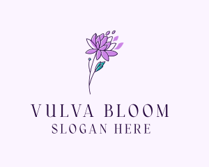 Floral Dahlia Flower logo design