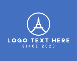 Eiffel Tower Letter A logo