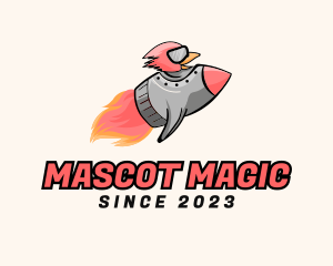 Flying Rocket Rooster logo design