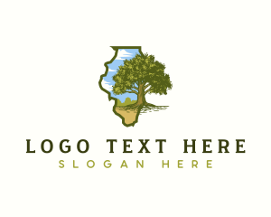 Illinois White Oak Tree logo