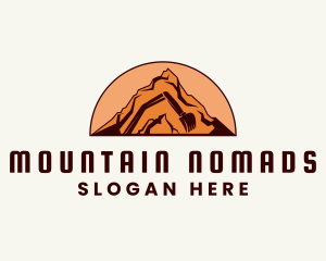 Mountain Construction Excavator logo design