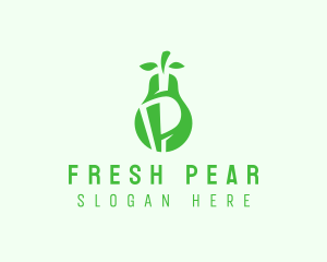 Green Pear Letter P  logo