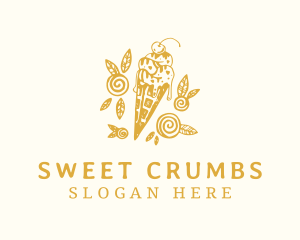 Sweet Ice Cream logo design