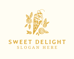 Sweet Ice Cream logo design