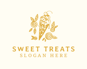 Sweet Ice Cream logo design