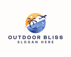 Travel Beach Vacation logo design