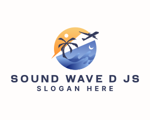 Travel Beach Vacation logo design