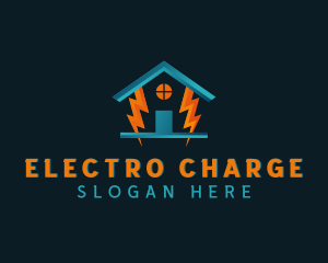 Lightning Bolt Power House logo design