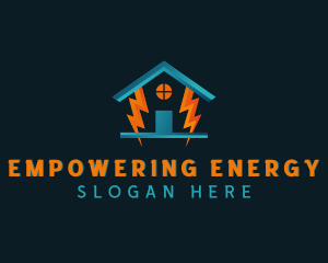 Lightning Bolt Power House logo design