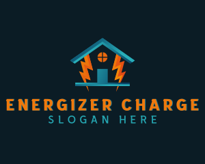 Lightning Bolt Power House logo design