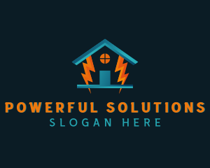 Lightning Bolt Power House logo design