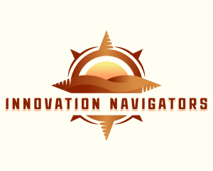 Mountain Compass Navigation logo design