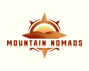 Mountain Compass Navigation logo design