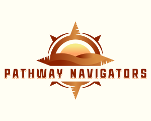 Mountain Compass Navigation logo design