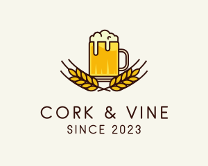 Beer Mug Booze logo design