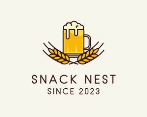 Beer Mug Booze logo design