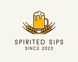 Beer Mug Booze logo design